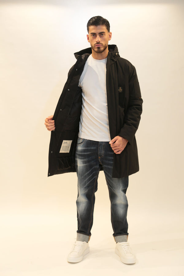 REFRIGIWEAR - New Tech Parka Uomo Nero e Obsidian A/I 2025