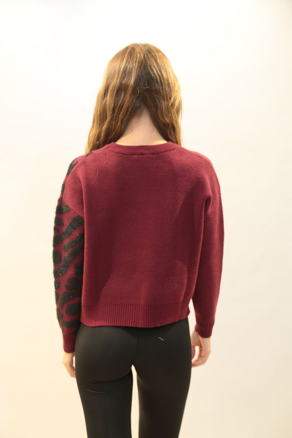 Girocollo Cropped FRESH FLOWER animalier Donna FF698 - collezione AI 2025/26