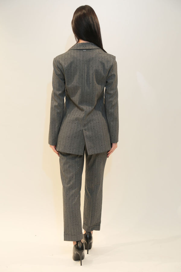 Fracomina Long Oversize Jacket Donna FR25WJ3011W459D4 DarkGrey A/I 2025/26