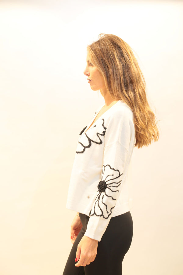 Cardigan Donna FRESH FLOWER FF678 Cardigan Fiore - Collezione A/I 2025/26