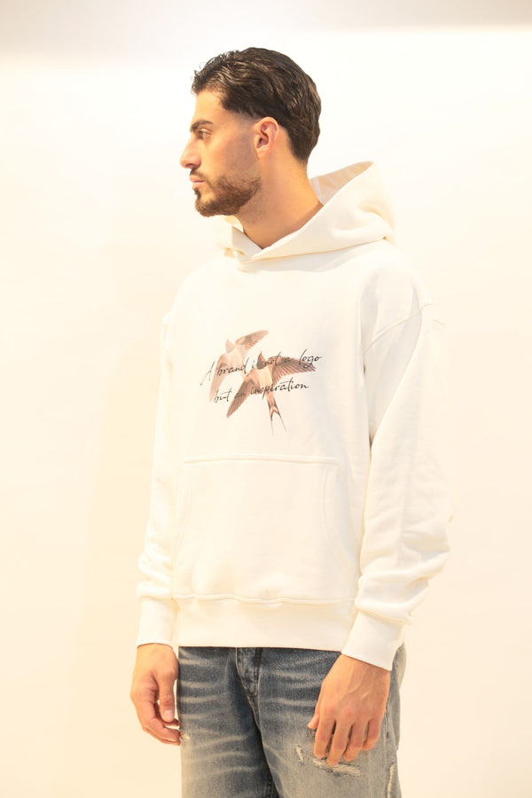 Felpa Oversize I'M BRIAN Uomo F3510 Panna AI 2025/26