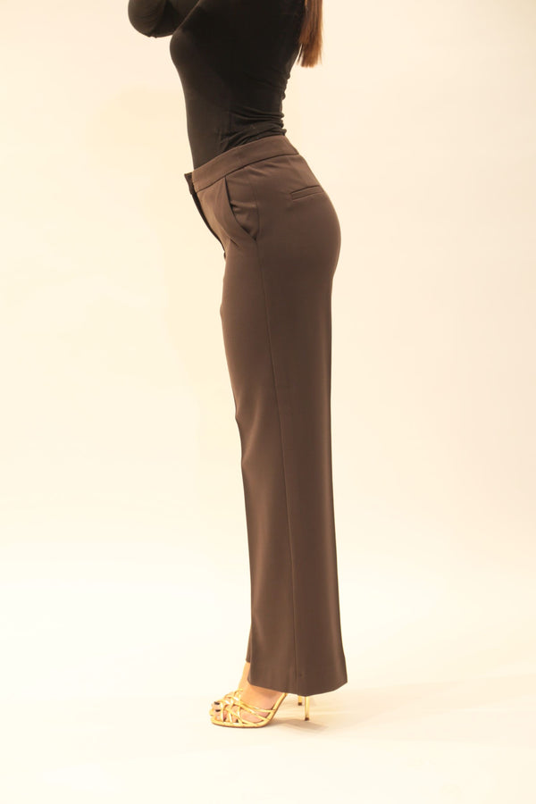 Pantalone in Jersey Emme Marella Donna Bordeaux/Testa di Moro - Collezione A/I 2025/26