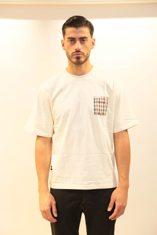 Aquascutum Club Check Pocket T-Shirt Uomo AA_B005_TS007 A/I 2025/26