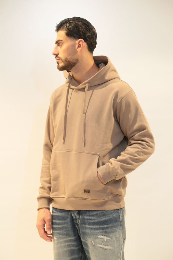 Felpa con Cappuccio I'M BRIAN Uomo F3518 Nero/Tortora AI 2025/26