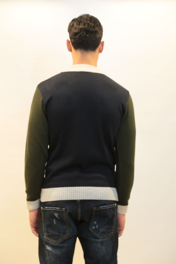 ROBERTOPLUXURY - Maglioncino Uomo Beige e Blu A/I 2025