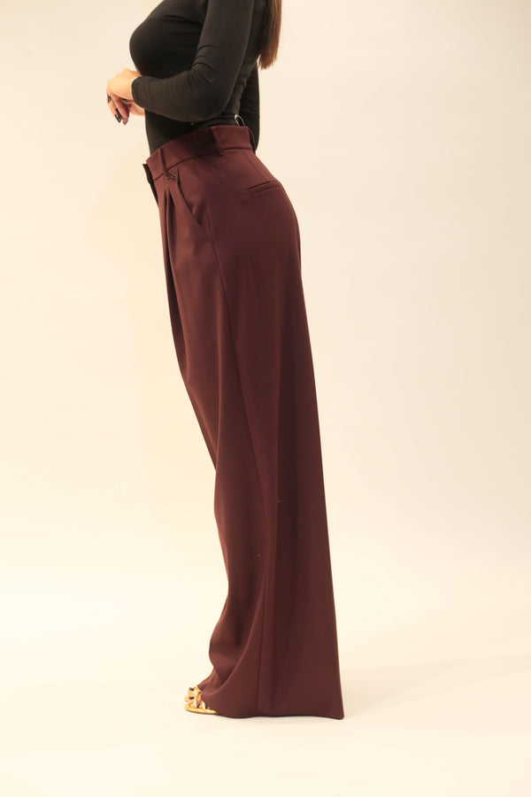 Pantalone Lungo Emme Marella Donna Bordeaux - Collezione A/I 2025/26