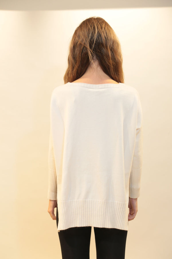 RELISH Maglia Vosis Scollo V con Spacchi Laterali Asimmetrica Donna Autunno/Inverno 2025/26