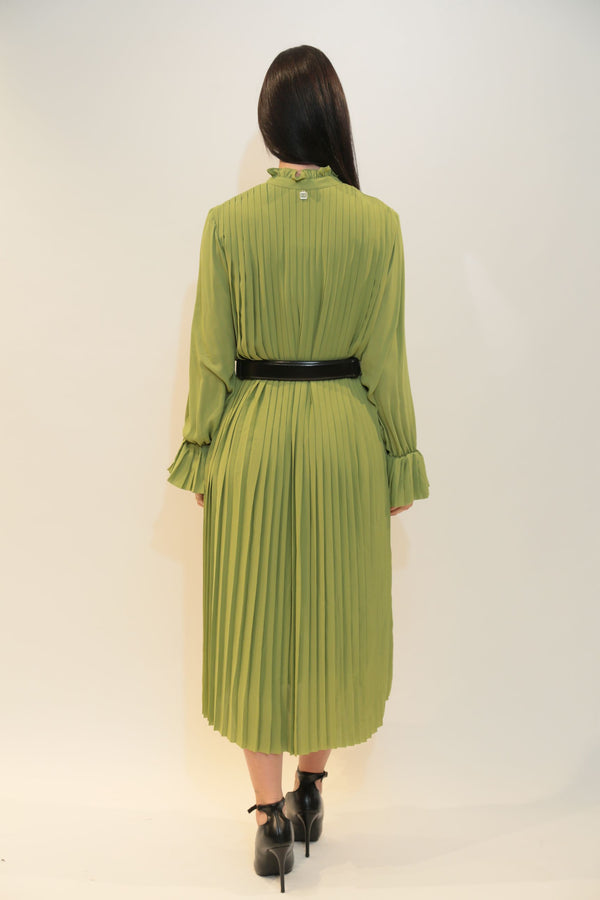 Abito Midi Plissettato Donna FRACOMINA con Cintura - Collezione A/I 2025/26