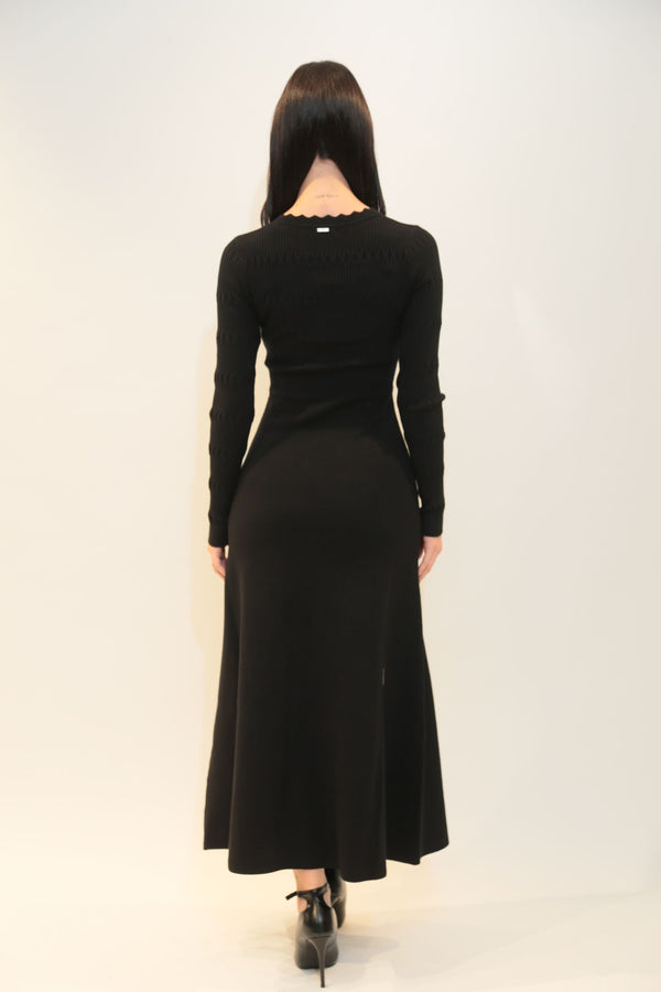 Abito Lungo Donna FRACOMINA Scollo a V  - Collezione A/I 2025/26