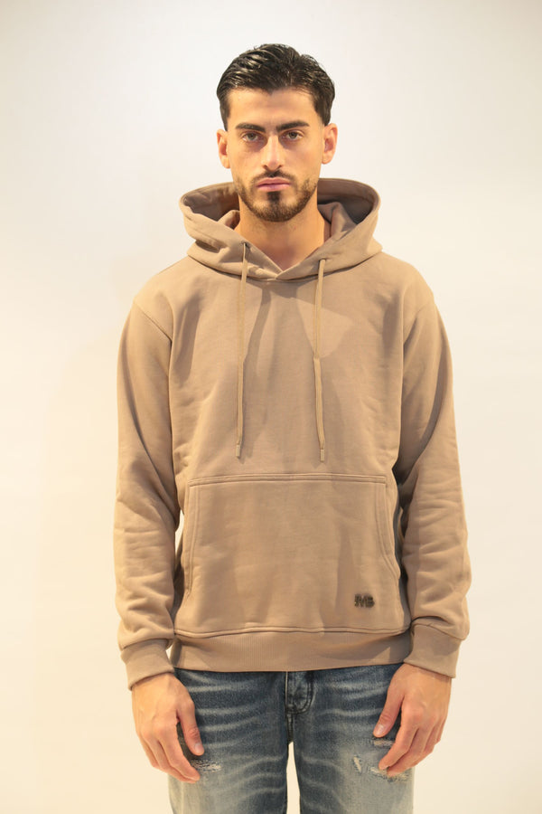 Felpa con Cappuccio I'M BRIAN Uomo F3518 Nero/Tortora AI 2025/26