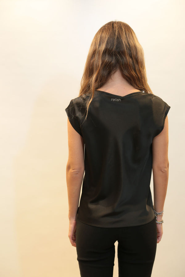 Blusa RELISH Donna Modello RDA2503006011 Inquam Scollo V Strass Collezione A/I 2025/26