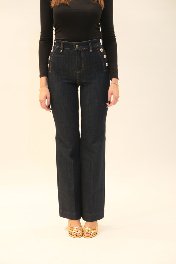 GUESS NEW FAYE - Pantaloni Denim Blu Donna 5 Tasche