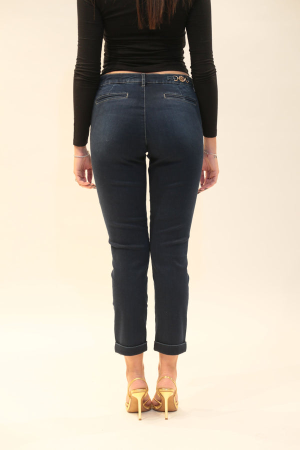 Pantalone Chinos Denim Elasticizzato Donna FRACOMINA - Collezione A/I 2025/26