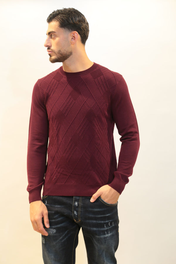 DIKTAT - Girocollo Uomo Spago, Prugna e Naturale A/I 2025