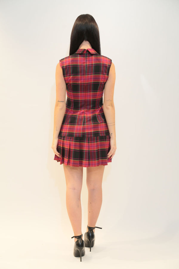 Abito Corto RELISH Donna Modello RDA2509091024 Isidoris Gonna Pieghe Jester Red Collezione A/I 2025/26