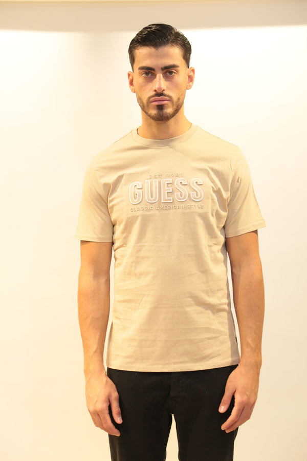 Maglietta GUESS Uomo SS BSC Embossed - Collezione A/I 2025/26