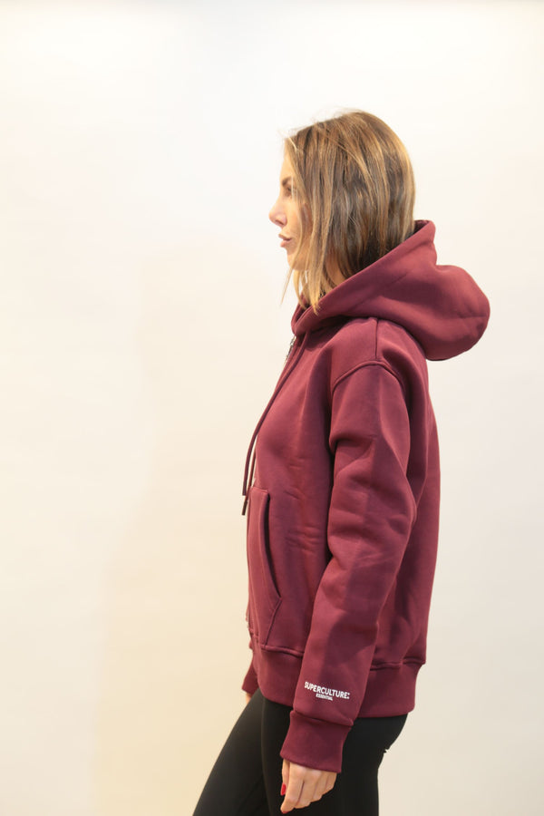 Felpa con zip e cappuccio SUPERCULTURE CLOTHING Donna - AI2025/26