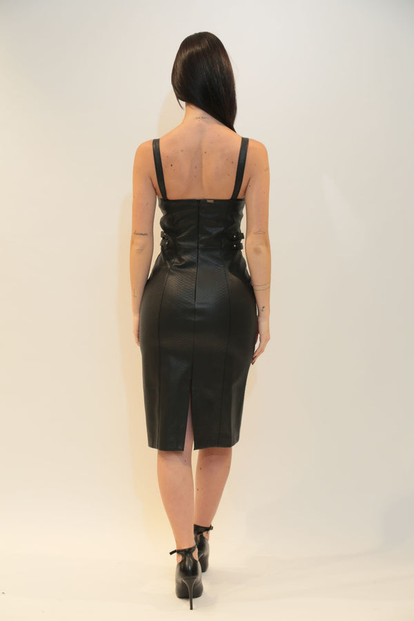 Fracomina Asymmetric Midi Dress Donna FS25WD2001P41101 Black A/I 2025/26