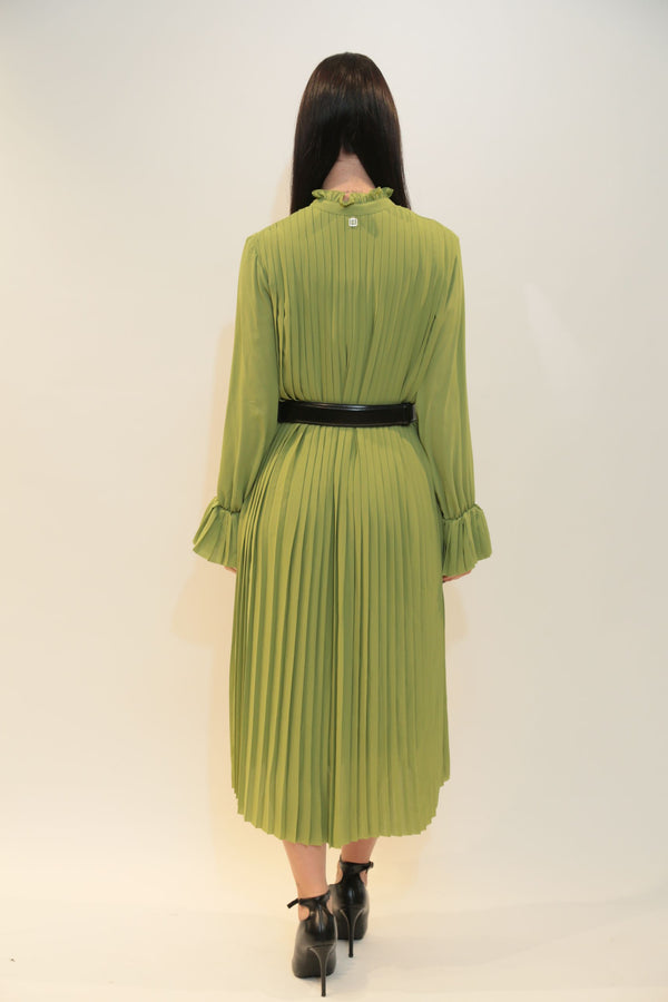 Abito Midi Plissettato Donna FRACOMINA con Cintura - Collezione A/I 2025/26