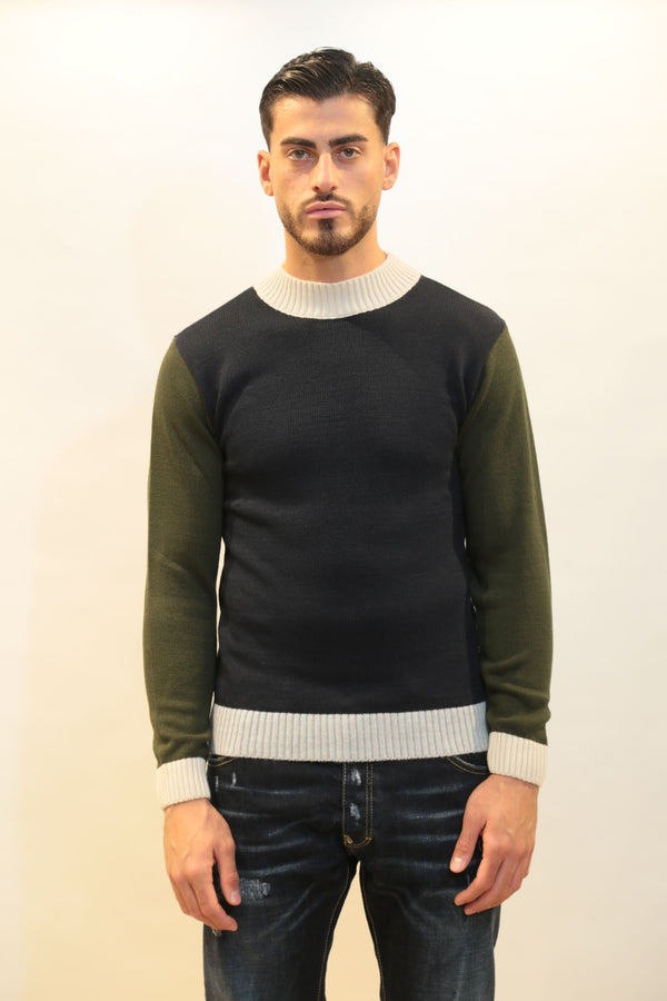 ROBERTOPLUXURY - Maglioncino Uomo Beige e Blu A/I 2025