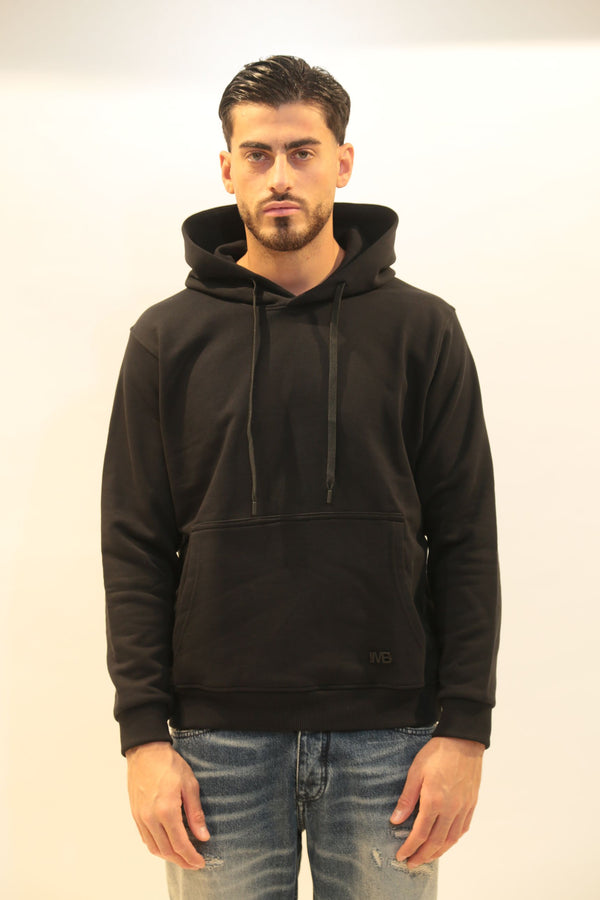 Felpa con Cappuccio I'M BRIAN Uomo F3518 Nero/Tortora AI 2025/26