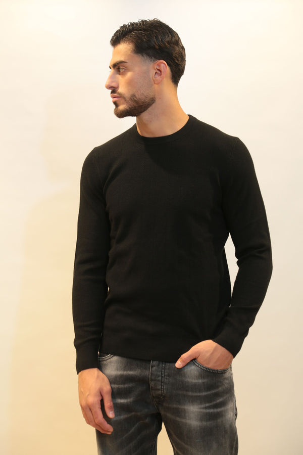 Maglione Girocollo Uomo DIKTAT DK97016 Punto Spigato Viscosa Cashmere - Collezione A/I 2025/26