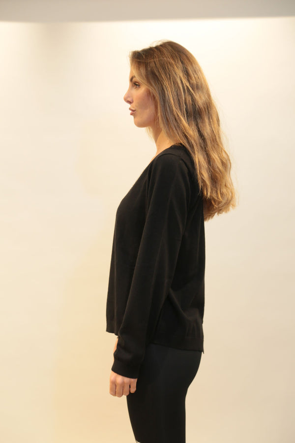 RELISH Maglia Levita Scollo V con Applicazioni Perline e Strass Donna Autunno/Inverno 2025/26