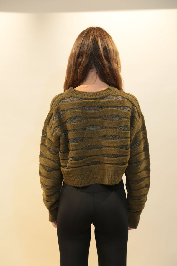 Maglione Crop scollo a V SILENCE LIMITED Donna - Collezione AI 2025/26