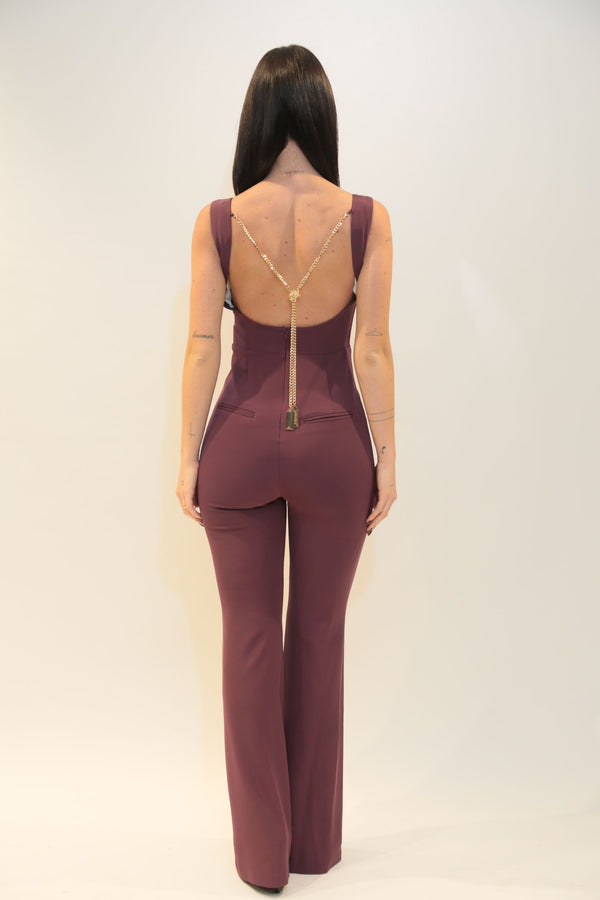 RELISH Tuta Aliqua Senza Maniche con Apertura Schiena Collana Logo e Tasche Filetto Donna Autunno/Inverno 2025/26