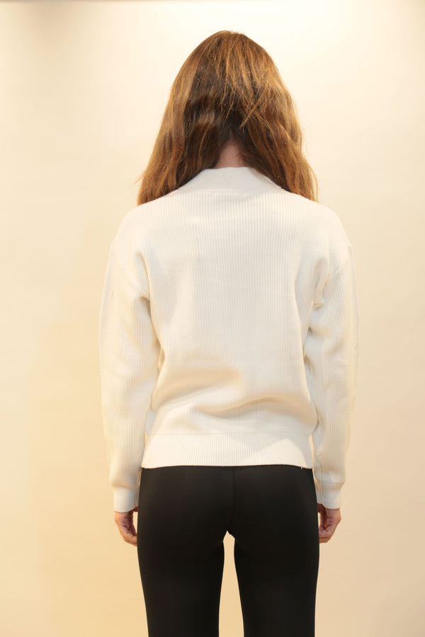 RELISH Cardigan Castelrosso con Zip Tasche e Cinturini Ecopelle Donna Autunno/Inverno 2025/26