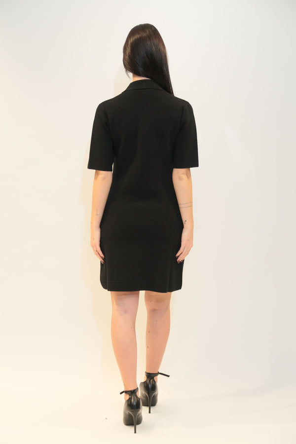 FRACOMINA - Mini Abito Polo Nero Donna A/I 2025/26