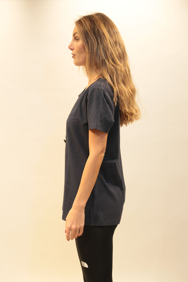 T-Shirt Girocollo con Perle Donna FRACOMINA FP25WT3004J401N5 - Collezione A/I 2025/26