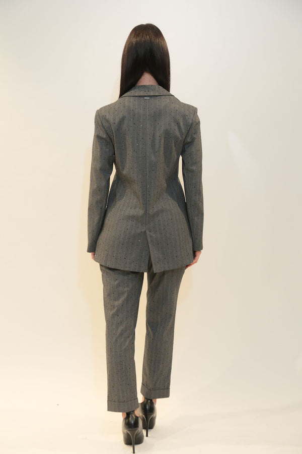 FRACOMINA - Pantaloni Chinos Grigio Scuro Donna