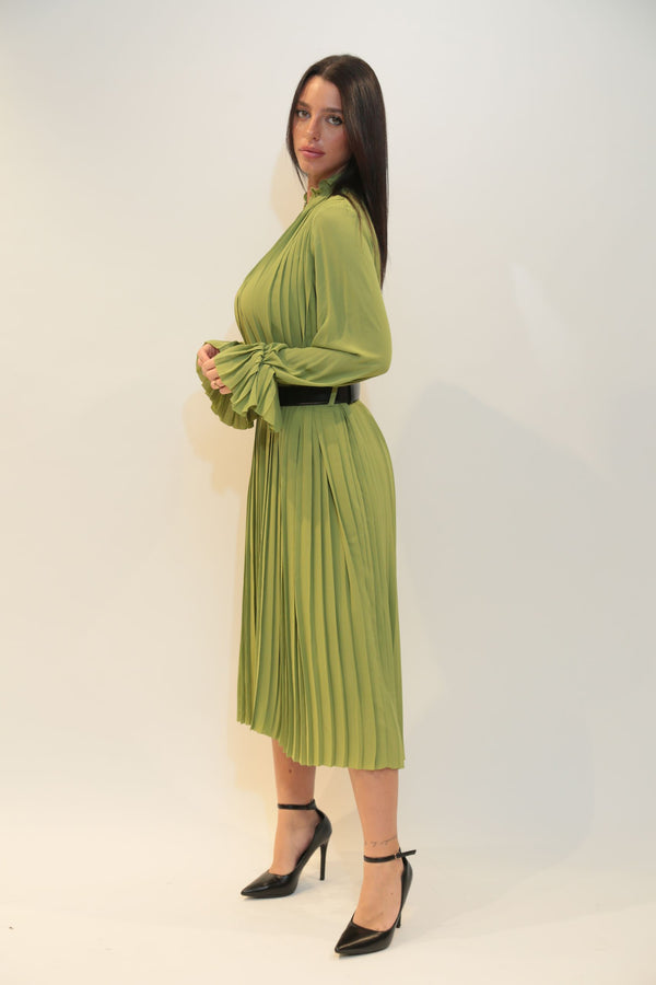 Abito Midi Plissettato Donna FRACOMINA con Cintura - Collezione A/I 2025/26