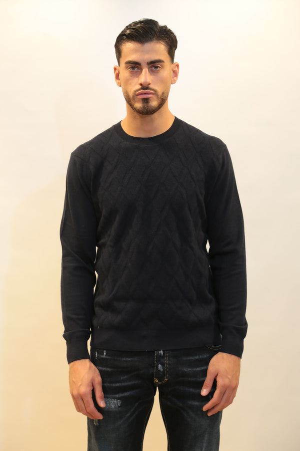 Maglione Girocollo Uomo DIKTAT DK97025 Losanga Viscosa Cashmere - Collezione A/I 2025/26