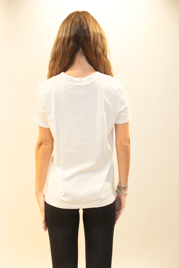 T-Shirt RELISH Donna Modello RDA2501033004 Reels Stampa Pietre Strass Collezione A/I 2025/26