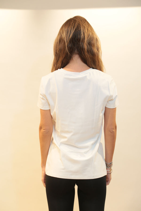 T-Shirt Girocollo con Perle Donna FRACOMINA FP25WT3004J401N5 - Collezione A/I 2025/26