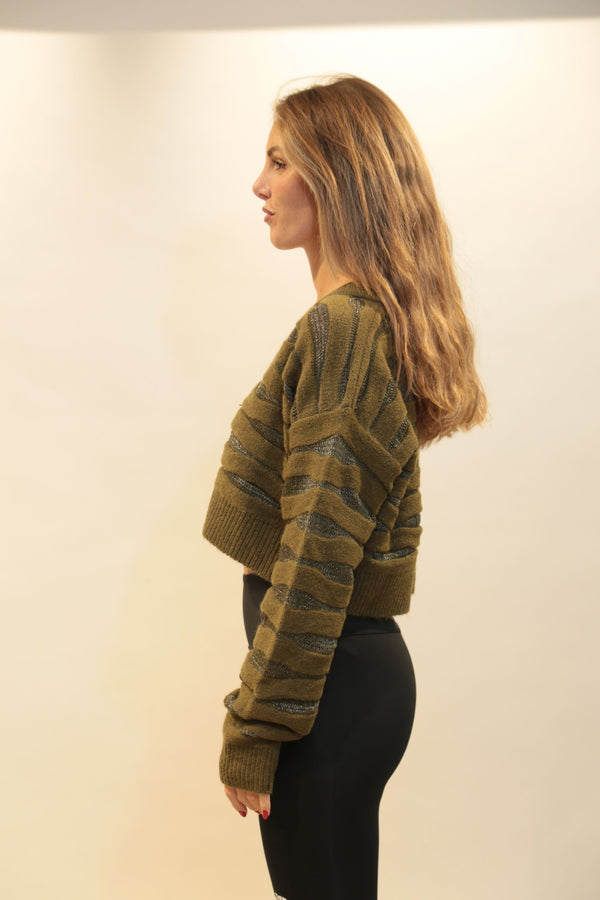 Maglione Crop scollo a V SILENCE LIMITED Donna - Collezione AI 2025/26