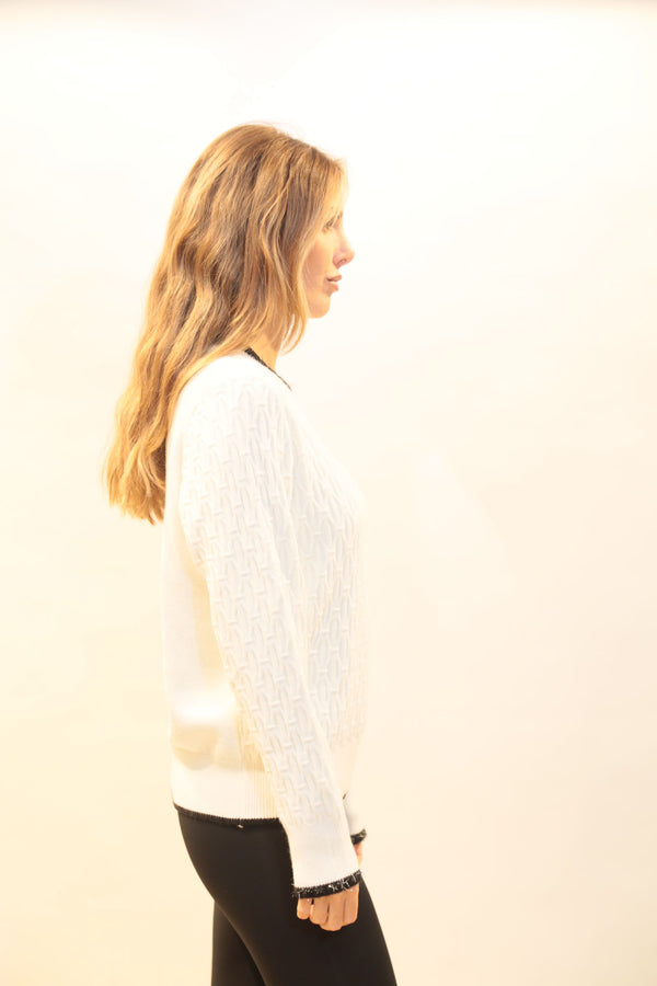 TAKE TWO CON LAVORAZIONE E BORDO CONTRASTO Donna DT00184 A/I 2025/26