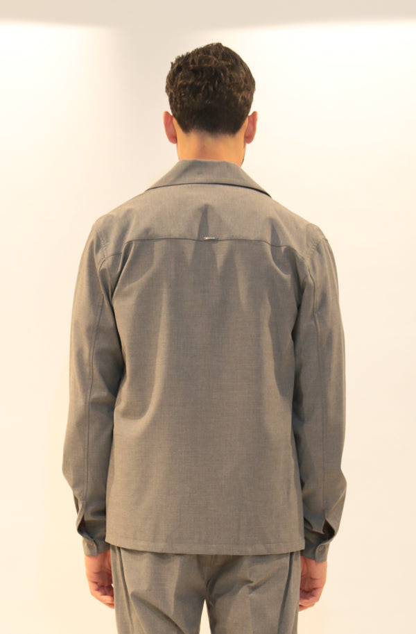 ANTONY MORATO - Camicia Grigio Melange Scuro Manica Lunga Uomo A/I 2025-26