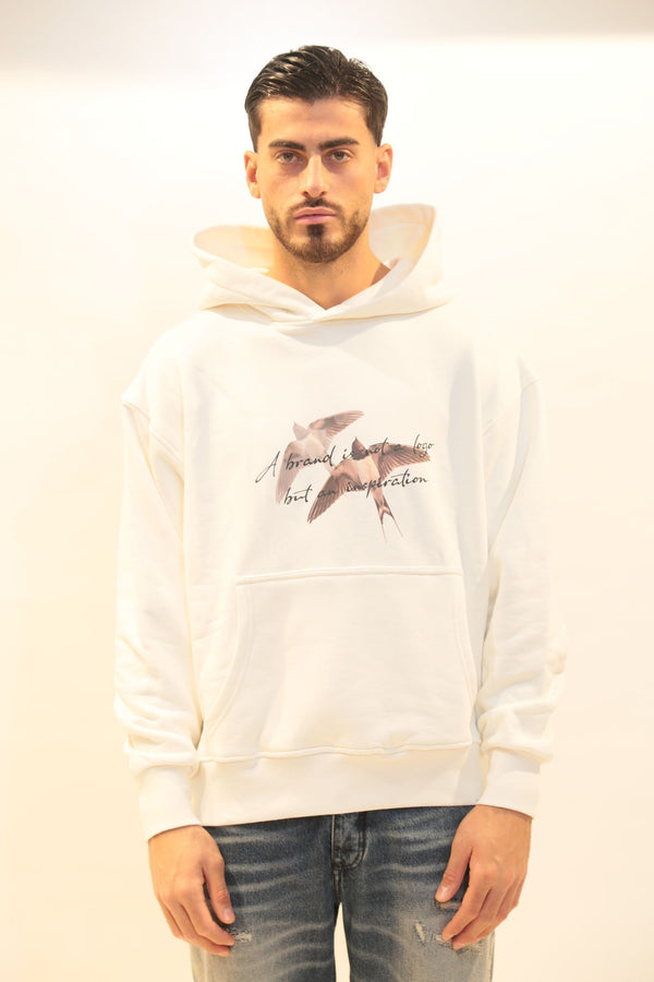 Felpa Oversize I'M BRIAN Uomo F3510 Panna AI 2025/26