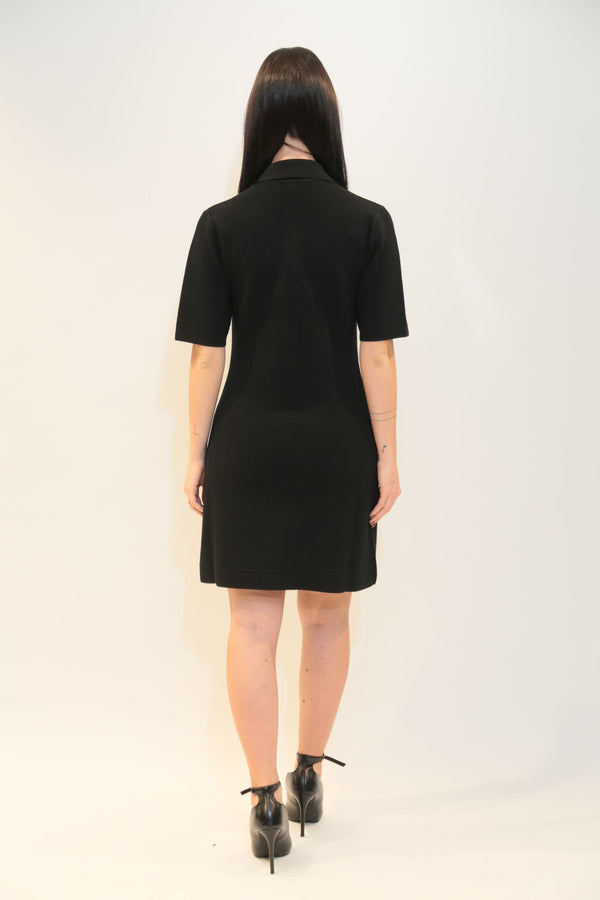 FRACOMINA - Mini Abito Polo Nero Donna A/I 2025/26