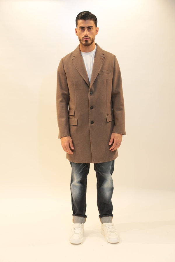ROBERTOPLUXURY - Cappotto Marrone Uomo A/I 2025-26