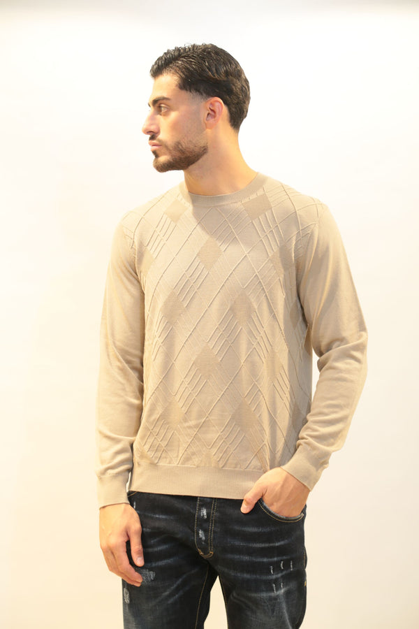 DIKTAT - Girocollo Uomo Spago, Prugna e Naturale A/I 2025