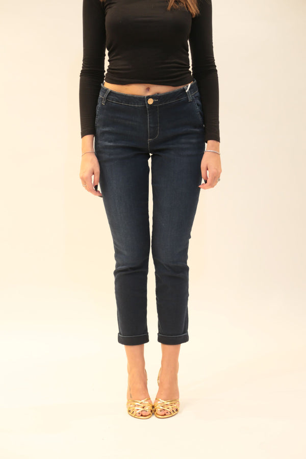 Pantalone Chinos Denim Elasticizzato Donna FRACOMINA - Collezione A/I 2025/26