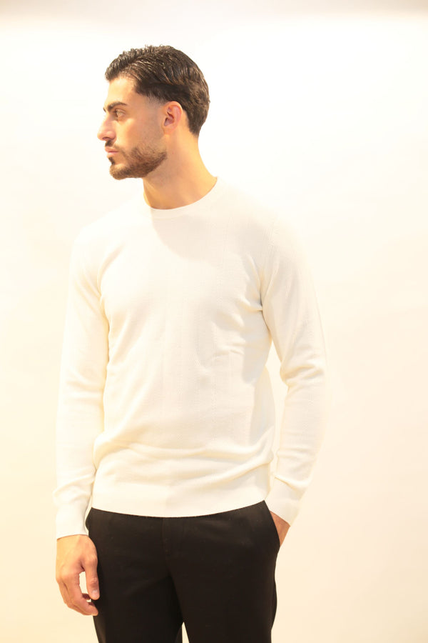 Maglione Girocollo Uomo DIKTAT DK97016 Punto Spigato Viscosa Cashmere - Collezione A/I 2025/26