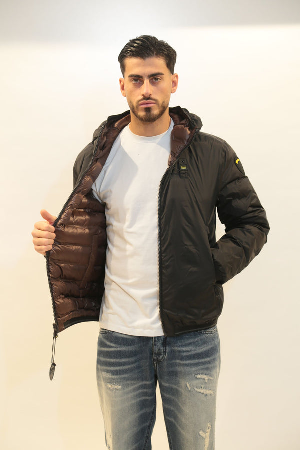 BLAUER - Giubbetto Reversibile Termosaldato Donald Nero Uomo A/I 2025-26