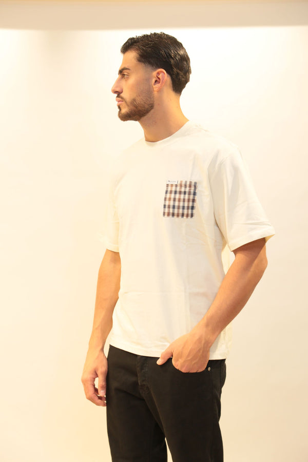 Aquascutum Club Check Pocket T-Shirt Uomo AA_B005_TS007 A/I 2025/26