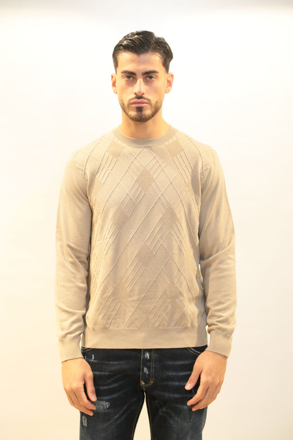 DIKTAT - Girocollo Uomo Spago, Prugna e Naturale A/I 2025