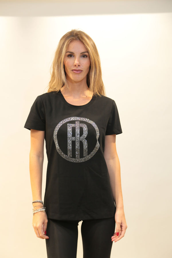 T-Shirt Girocollo Degradé Donna FRACOMINA  - Collezione A/I 2025/26